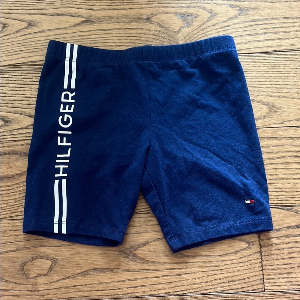 Tommy Hilfiger Blue Casual Shorts with White Side Stripe